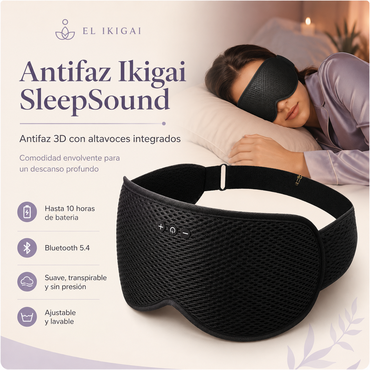 Antifaz Ikigai SleepSound