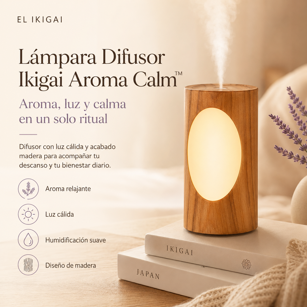 Lámpara Difusor Ikigai Aroma Calm