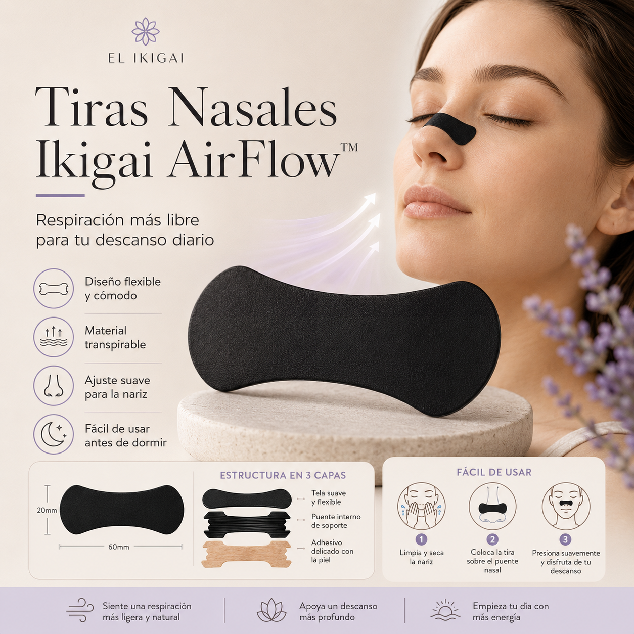 Tiras Nasales Ikigai AirFlow