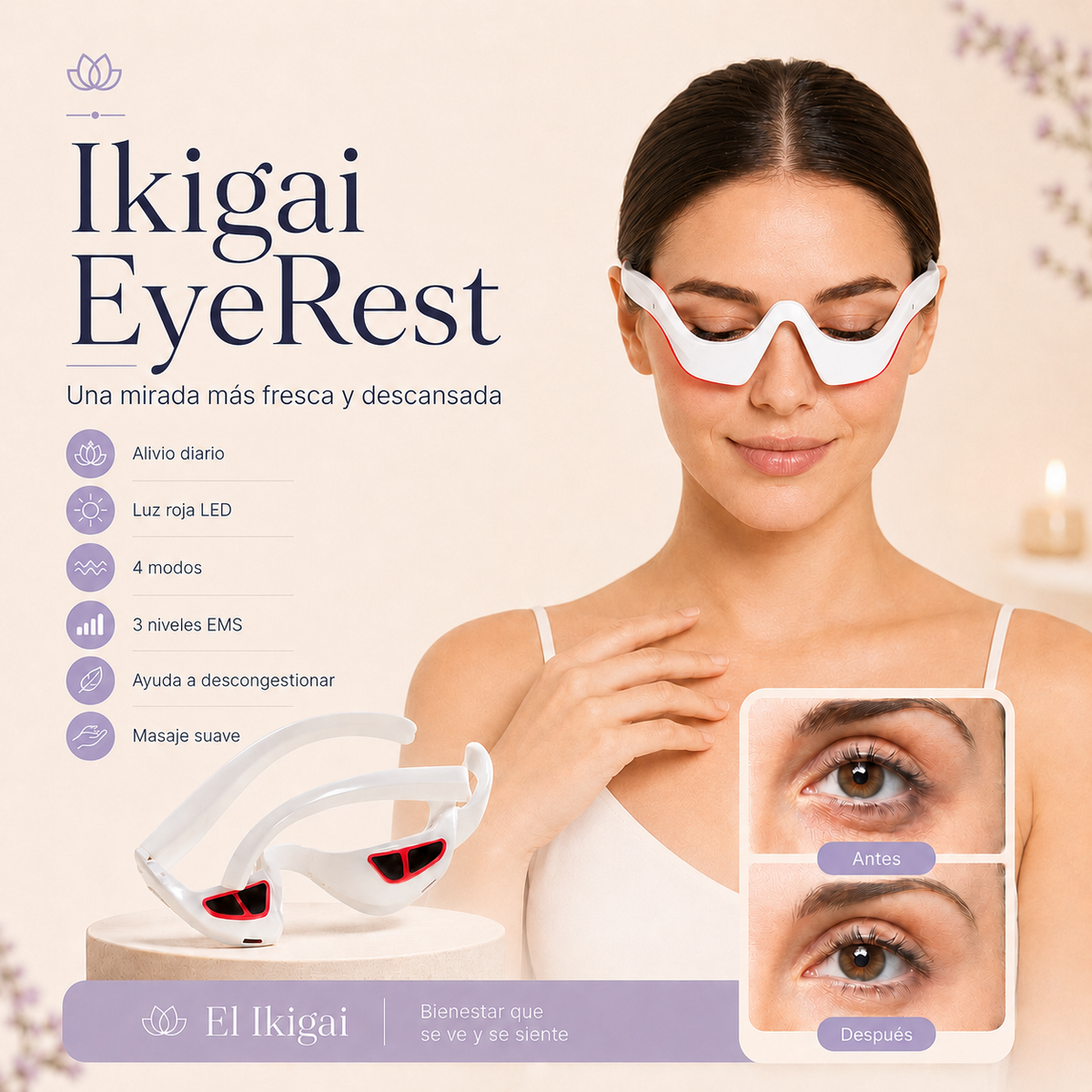 Ikigai EyeRest · Ritual Ocular LED